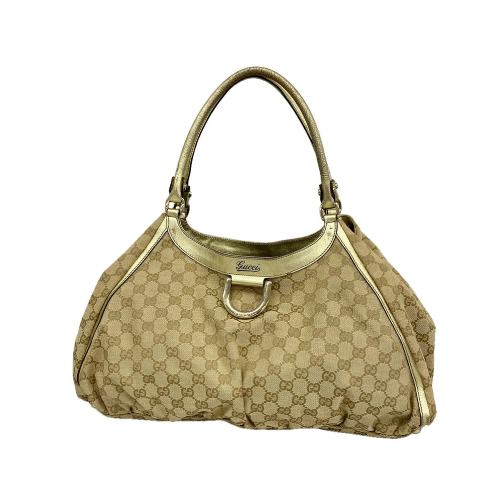 Gucci Bag/Tote Bag GG Canvas Abbey 189835 Beige Gold Women's